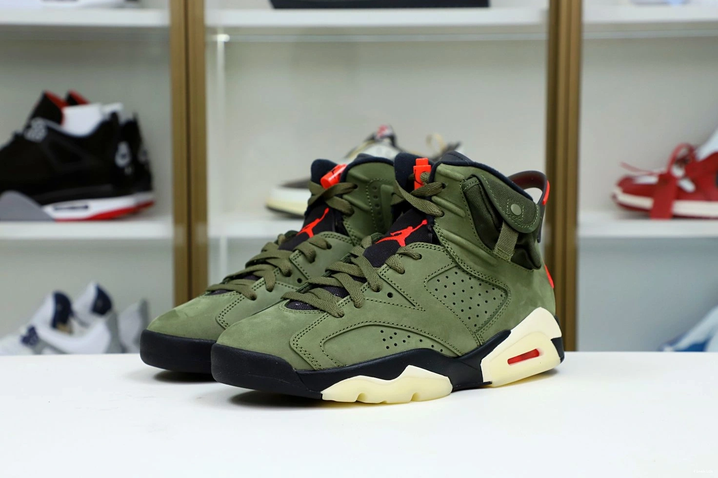 SCOTT X JORDAN TRAVIS 6 'OLIVE' AIR RETRO 1019